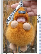 Fox Fur Pendant Sleeping Baby Backpack Pendant Jewelry Key Bag Pendant