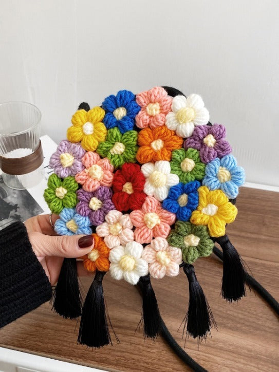 Floral Small Round Bag, Stylish And Versatile, Can Be Worn On One Shoulder Or Cross-body