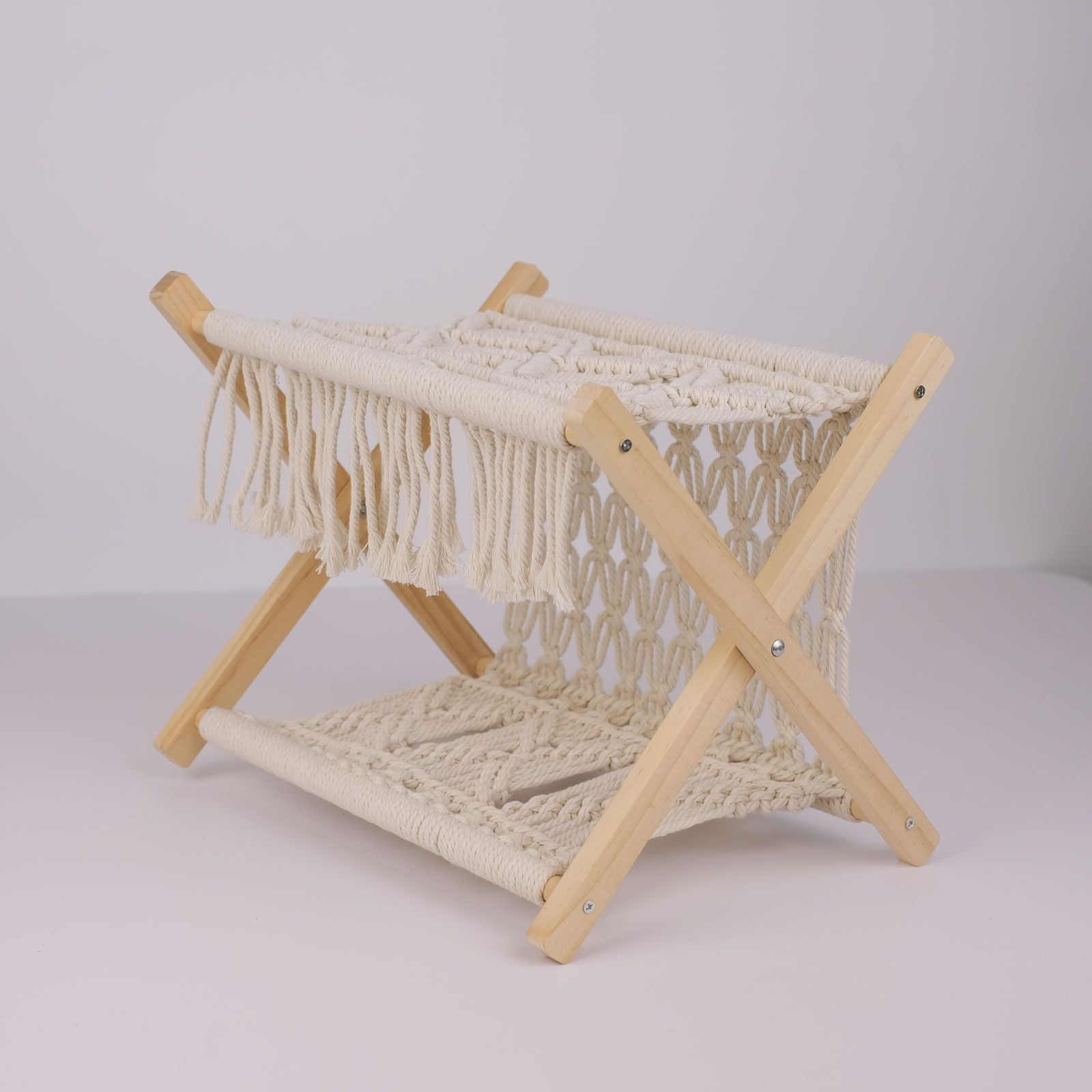 Xemussa 1pc Newspaper Baskets, Magazine Rack, Cotton Rope Woven Magazine Holder, Standing Boho Basket, Book Basket for Newspapers, Magazines, Books, Living Room, Bathroom, Office