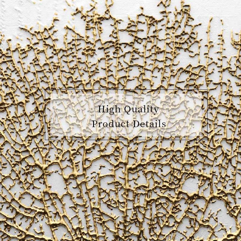 Golden Big Tree Abstract Art Modern Minimalist Style Poster